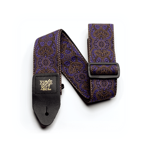 Przejdź do produktu Pasek gitarowy ERNIE BALL Purple Paisley Jacquard