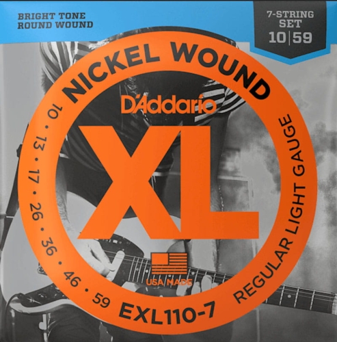 Przejdź do produktu Struny D'ADDARIO XL Nickel EXL110-7 (10-59) 7str.
