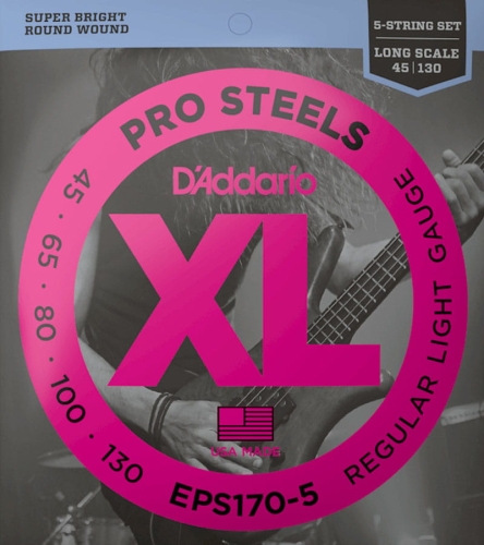 Go to product D'ADDARIO ProSteels EPS170-5 (45-130) 5str.
