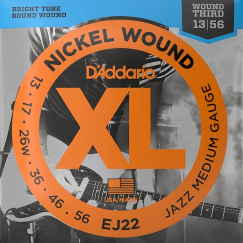 Przejdź do produktu Struny D'ADDARIO XL Nickel Wound EJ22 (13-56)