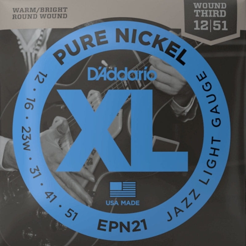 Przejdź do produktu Struny D'ADDARIO XL Pure Nickel EPN21 (12-51)