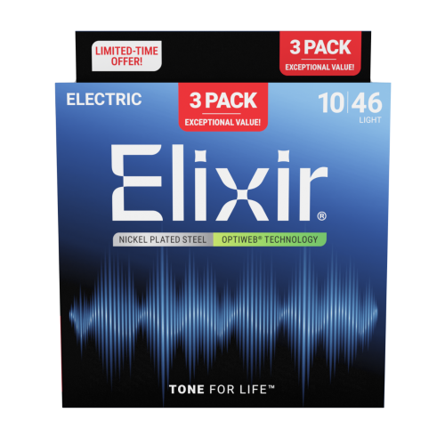 Przejdź do produktu Struny ELIXIR OptiWeb Nickel Plated (10-46) 3pack