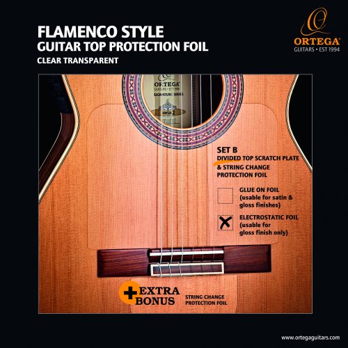 Przejdź do produktu Maskownica na top gitary ORTEGA OERP-FLAM1