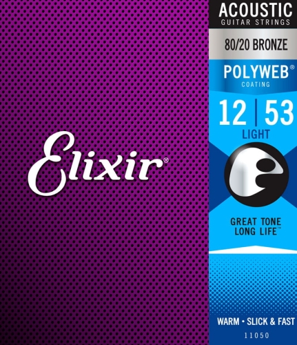 Przejdź do produktu Struny ELIXIR PolyWeb 80/20 Bronze (12-53)