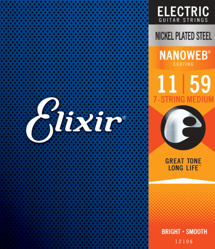 Przejdź do produktu Struny ELIXIR NanoWeb Nickel Plated (11-59) 7str