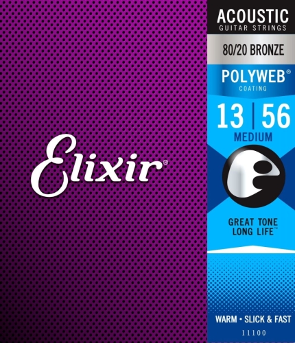 Przejdź do produktu Struny ELIXIR PolyWeb 80/20 Bronze (13-56)