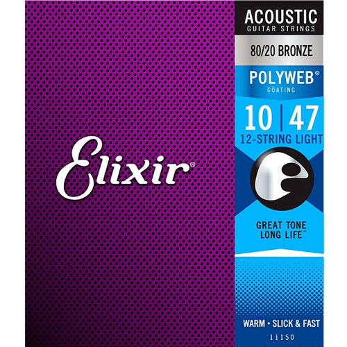 Przejdź do produktu Struny ELIXIR PolyWeb 80/20 Bronze (10-47) 12str