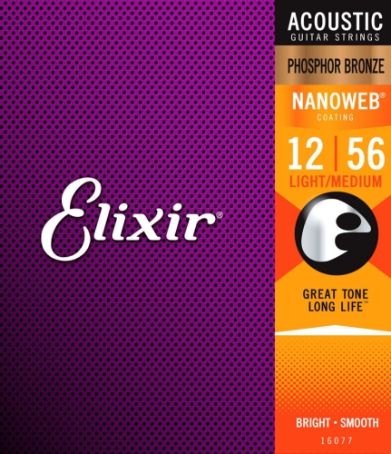 Przejdź do produktu Struny ELIXIR NanoWeb Phosphor Bronze (12-56)