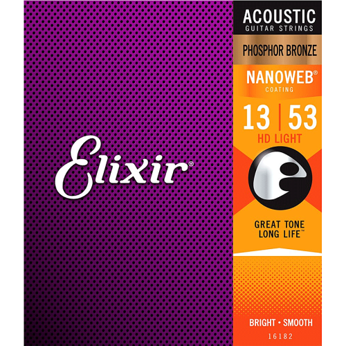 Przejdź do produktu Struny ELIXIR NanoWeb Phosphor Bronze (13-53) HD