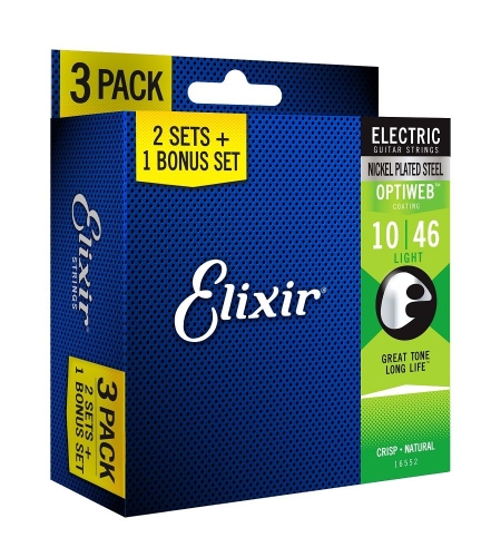 Przejdź do produktu Struny ELIXIR OptiWeb Nickel Plated (10-46) 3pack