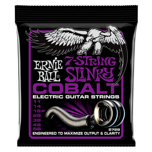 Przejdź do produktu Struny ERNIE BALL 2729 Slinky Cobalt (11-58) 7str.